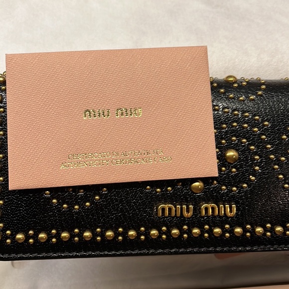 Miu Miu stub black wallet, NWT - Picture 8 of 9